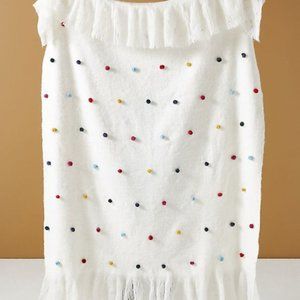 Anthropologie Felt Pom Throw